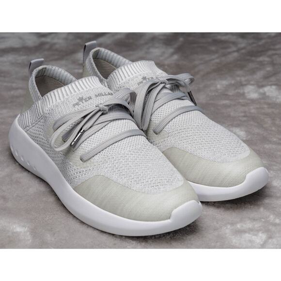 Peter Millar Hyperlite Glide Off White Gray Knit Sneakers Womens Size 7.5 - Picture 1 of 16